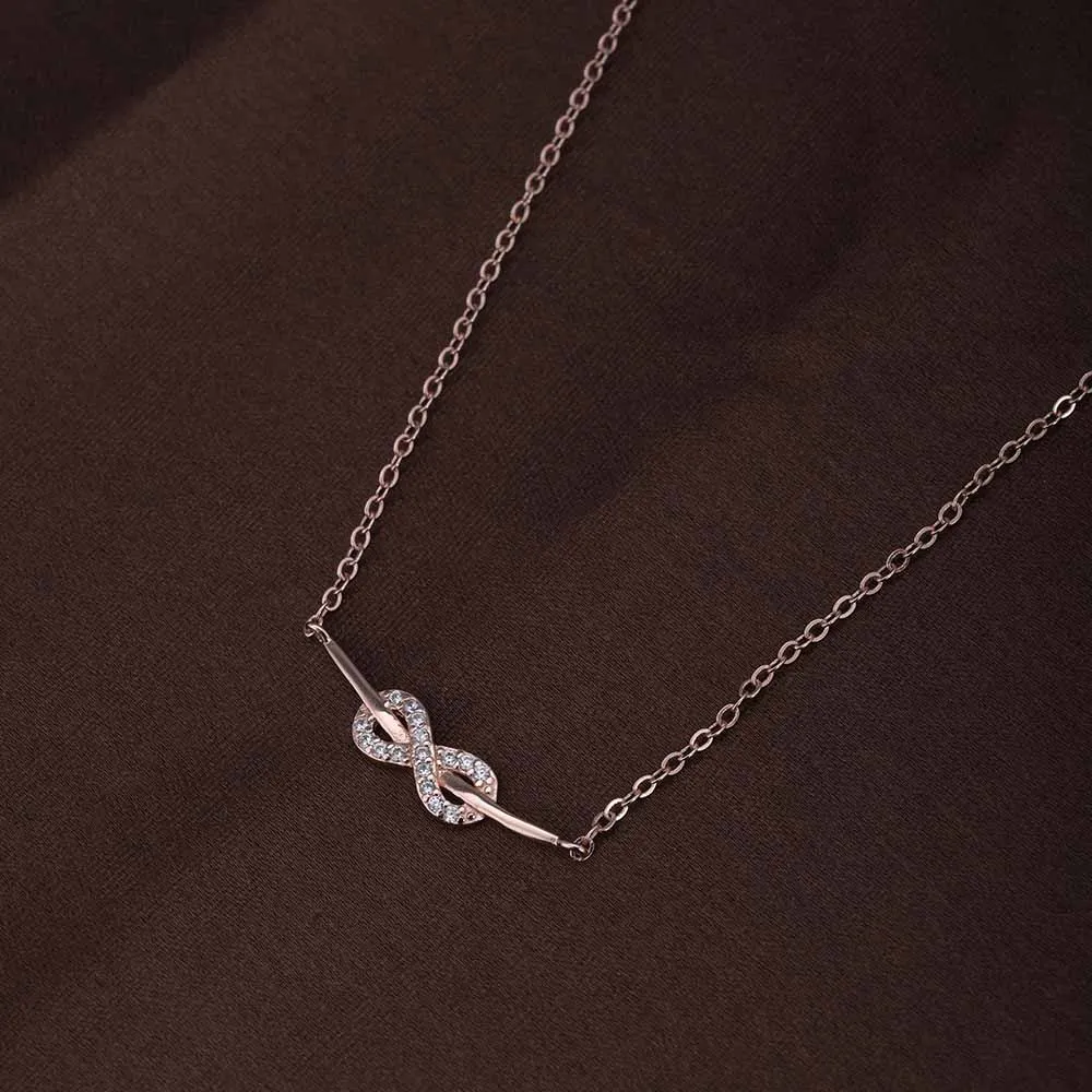 Starlit Infinity Necklace | Rose Gold
