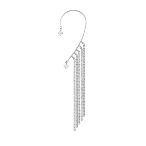 Sterling Silver Hypoallergenic Dazzling Dangler Ear Cuff