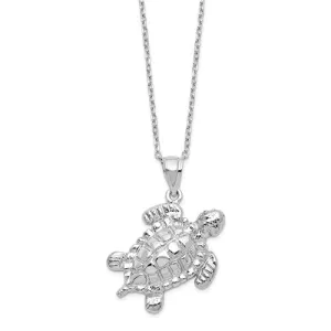Sterling Silver Turtle Ash Holder 18" Necklace