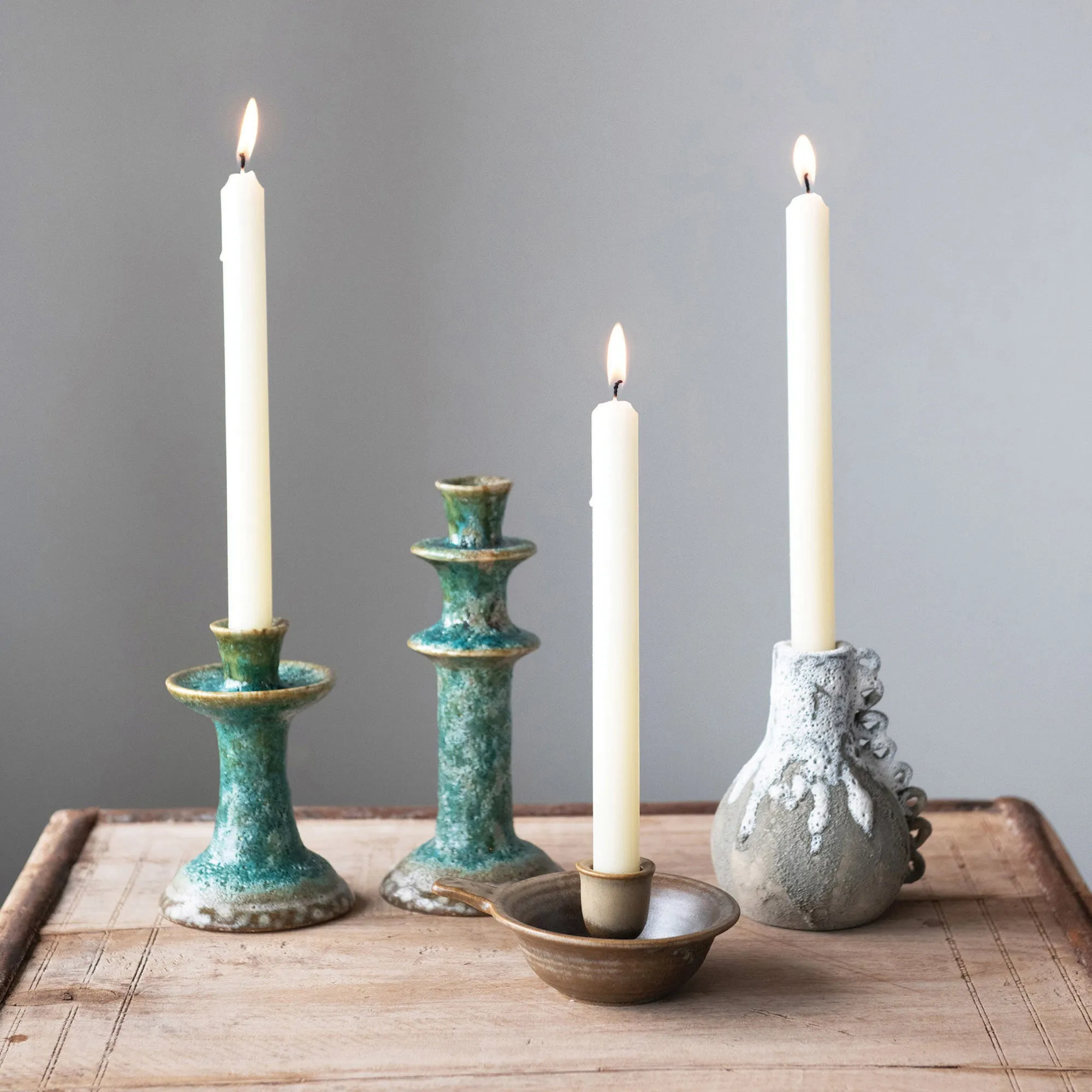 Stoneware Taper Candle Holder