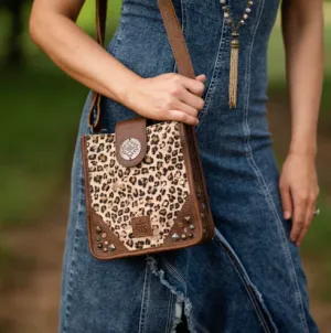 STS Ranchwear Great Plains Classic Cowhide Hair-On Leopard Print Lola Crossbody Bag STS31647