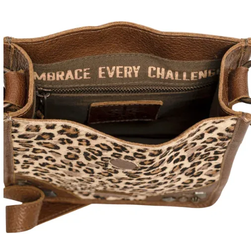 STS Ranchwear Great Plains Classic Cowhide Hair-On Leopard Print Lola Crossbody Bag STS31647
