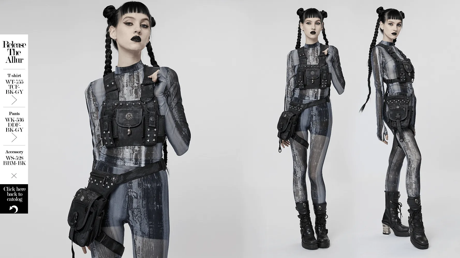 Stylish Female Punk Black Skull Studded Strap Bag