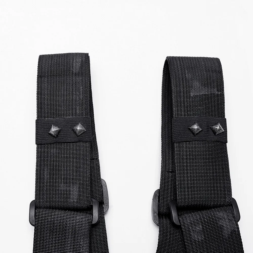 Stylish Female Punk Black Skull Studded Strap Bag