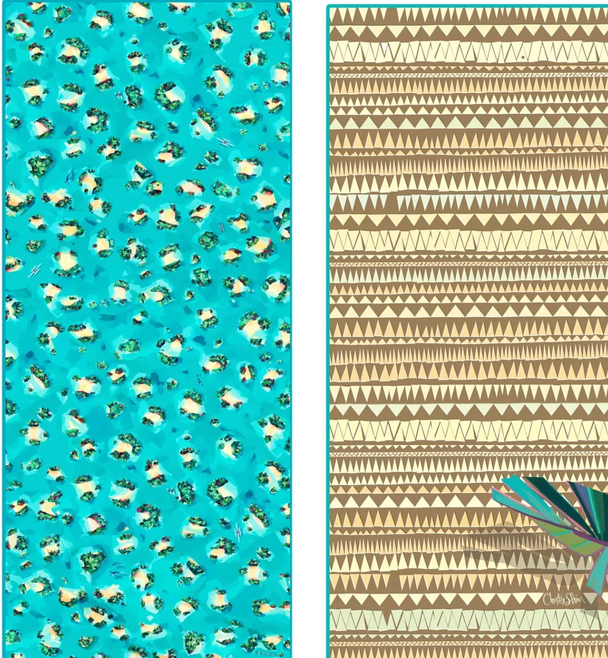 Surfer Towel "Islands" by Christie Shinn