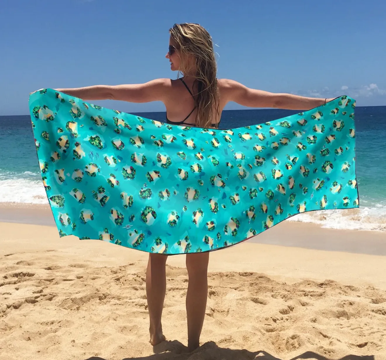 Surfer Towel "Islands" by Christie Shinn