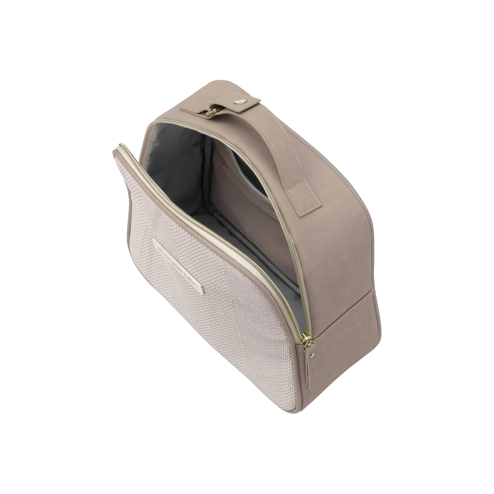 Sync Backpack in Grey Matte Cable Stitch, Deluxe Kit, Tandem Tote & Stroller Clips Bundle