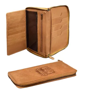 Tan Leather Unisex Passport Holder