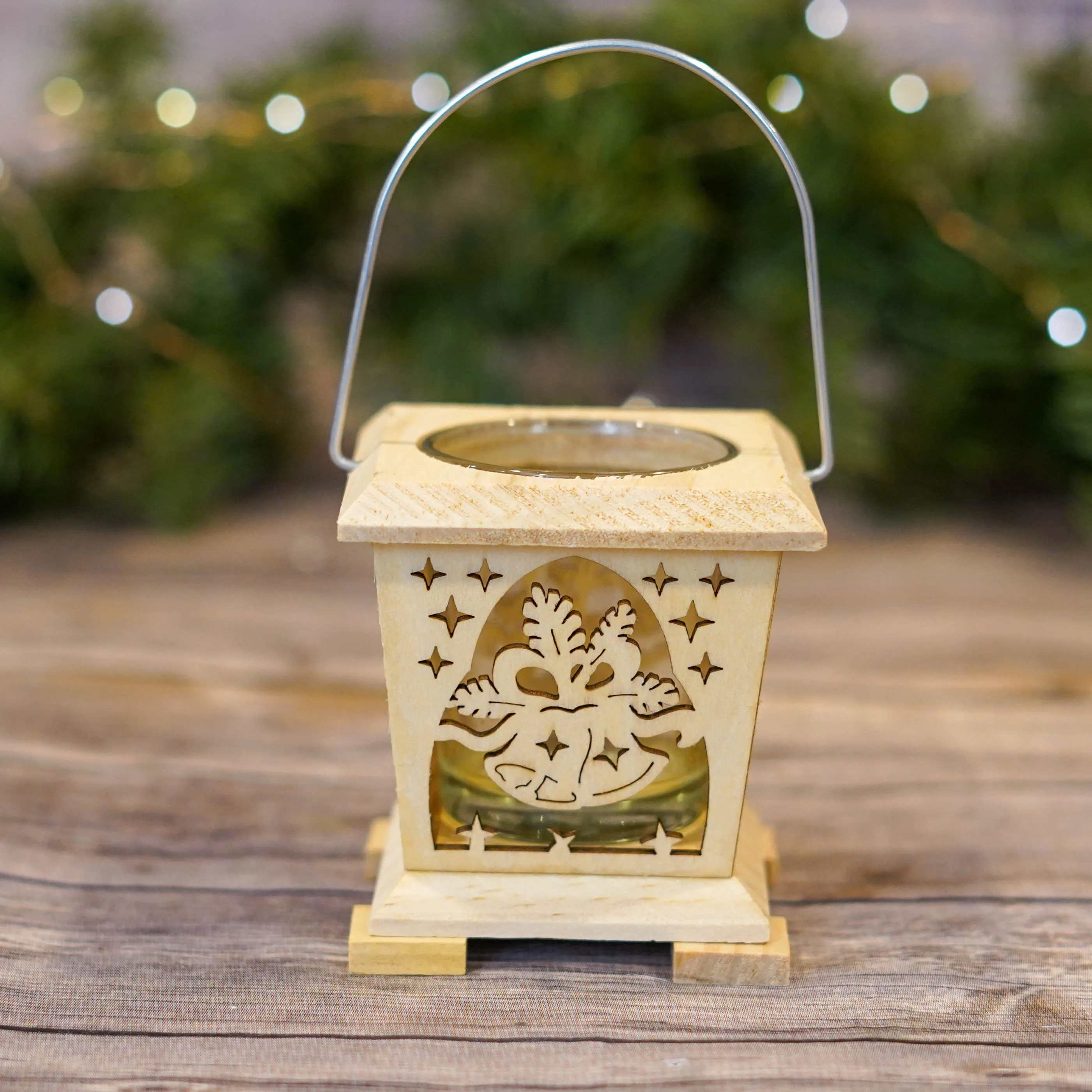 Tea Light Lantern with Bells and Candles