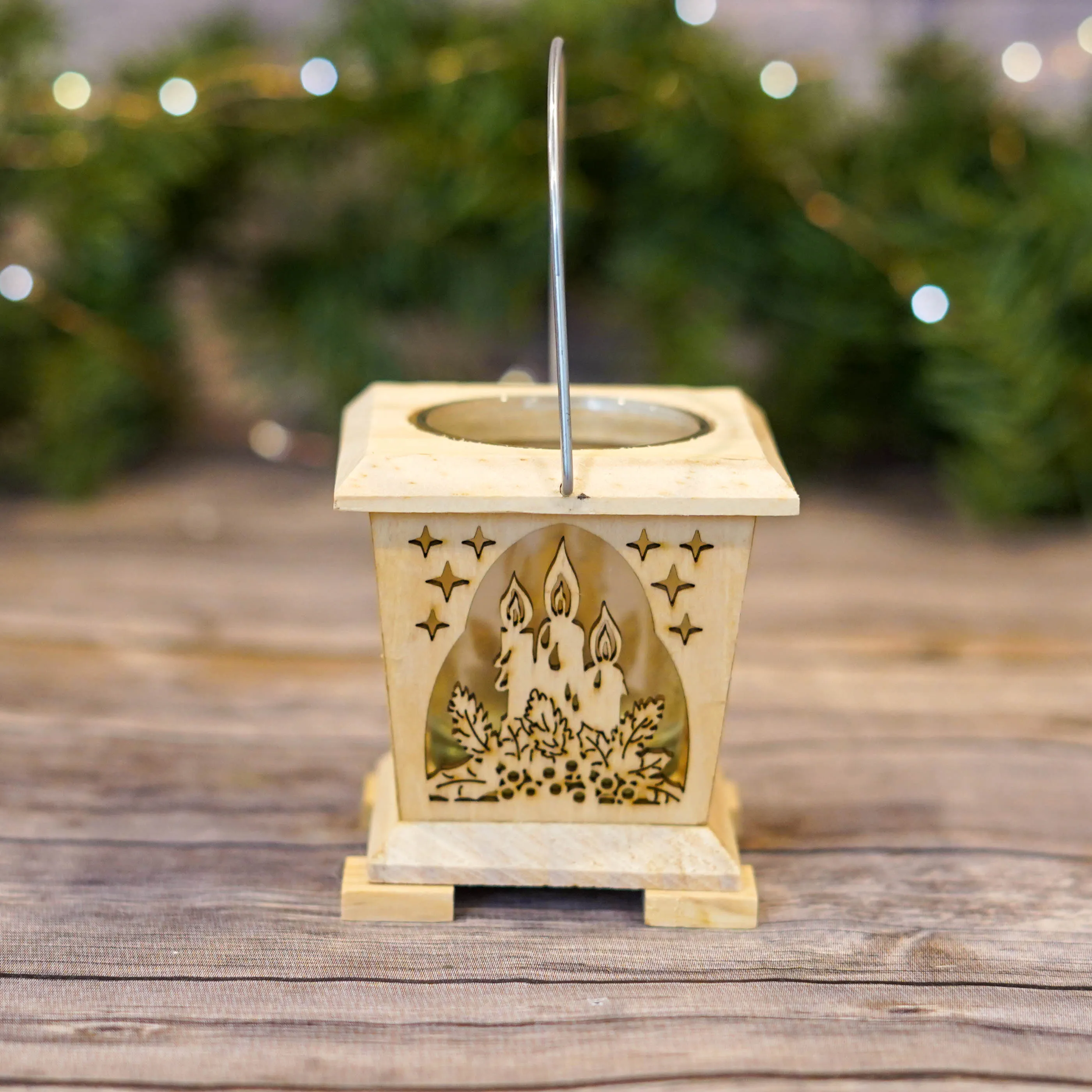 Tea Light Lantern with Bells and Candles