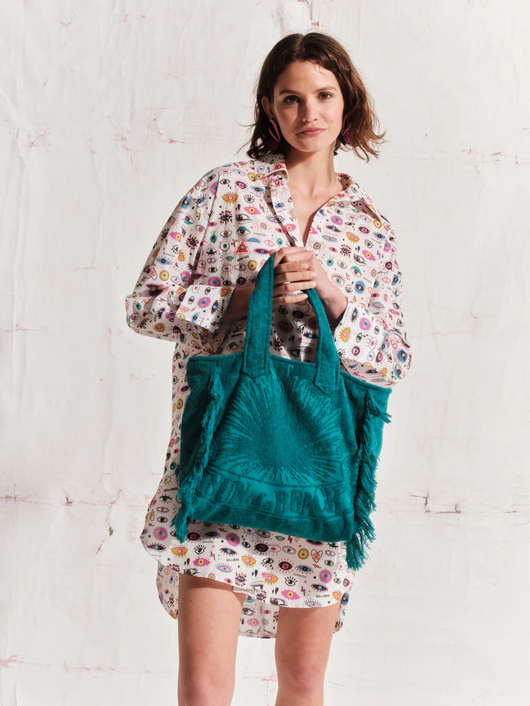Teal | Mini Terry Tote Bag