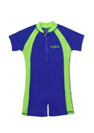 TeePeeTo UV50  Blue Luminous Green One Piece Swimsuit