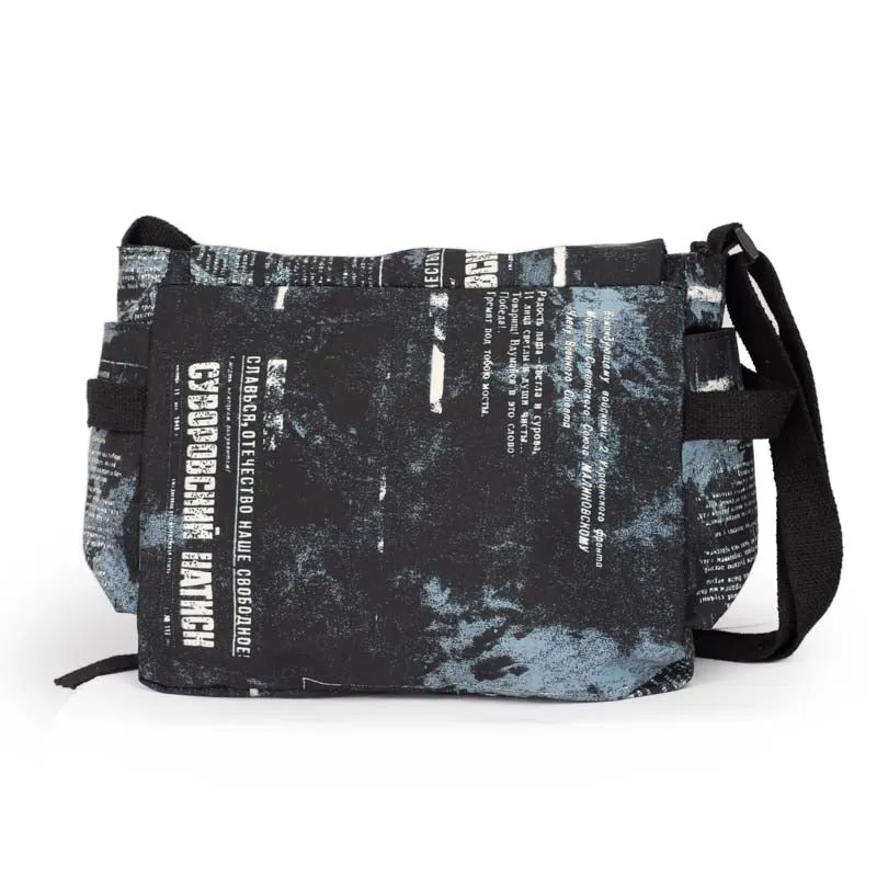 Text Pattern Messenger Bag