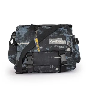 Text Pattern Messenger Bag