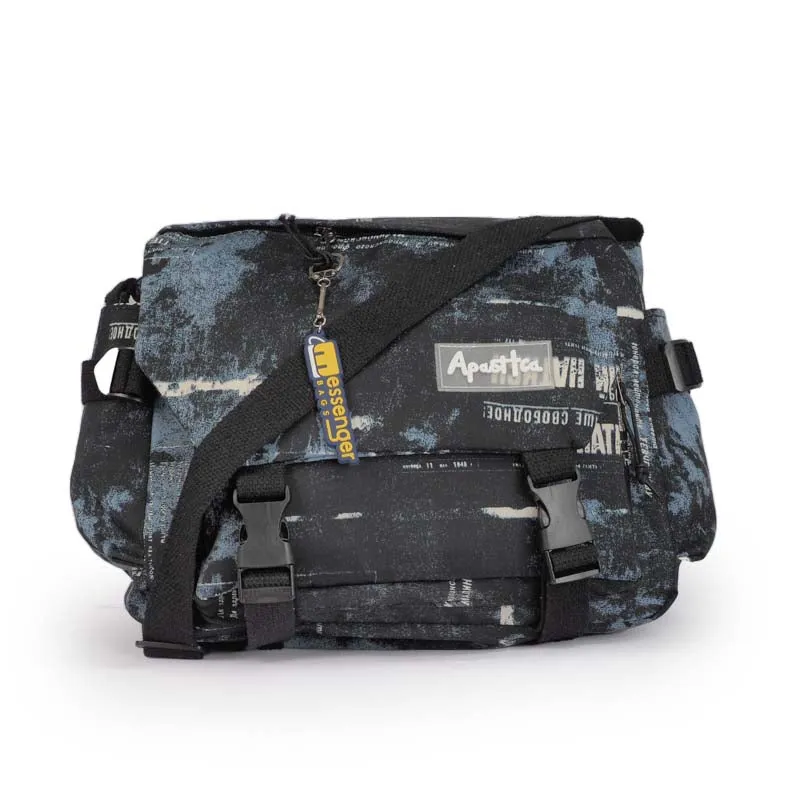 Text Pattern Messenger Bag