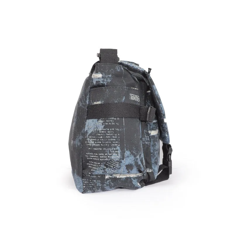 Text Pattern Messenger Bag