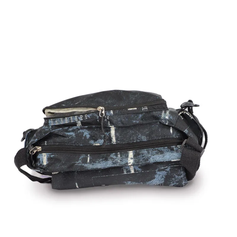 Text Pattern Messenger Bag
