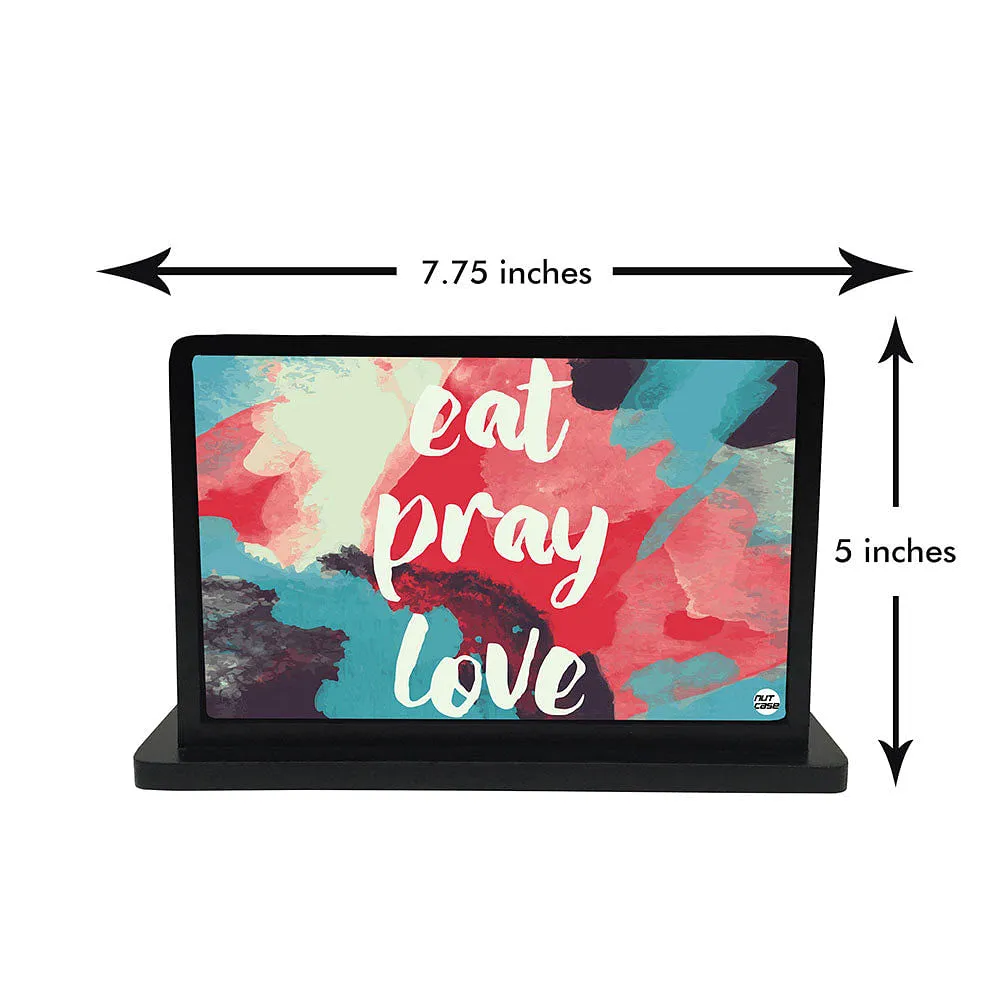 Tissue Holder Paper Napkin Stand - Eat Pray Love