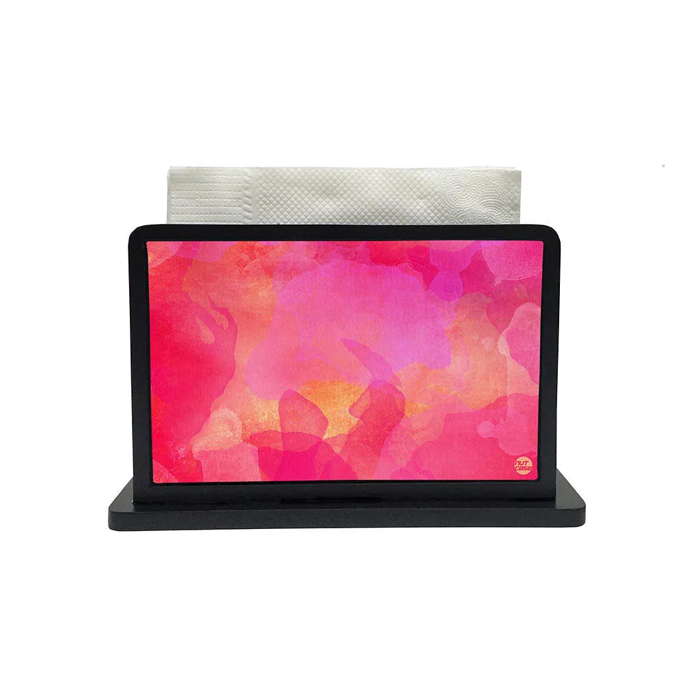 Tissue Holder Paper Napkin Stand - Pink Watercolor