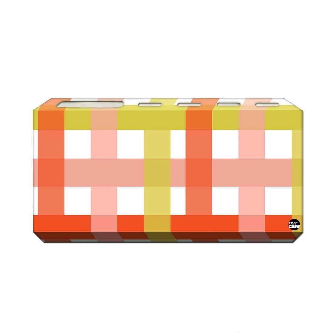 Toothbrush Holder Wall Mounted -Box Pattern Orange and Green
