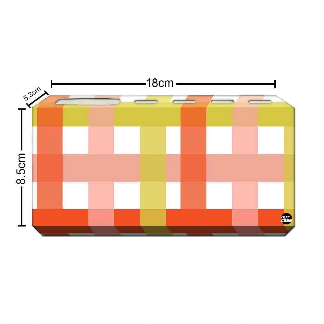 Toothbrush Holder Wall Mounted -Box Pattern Orange and Green