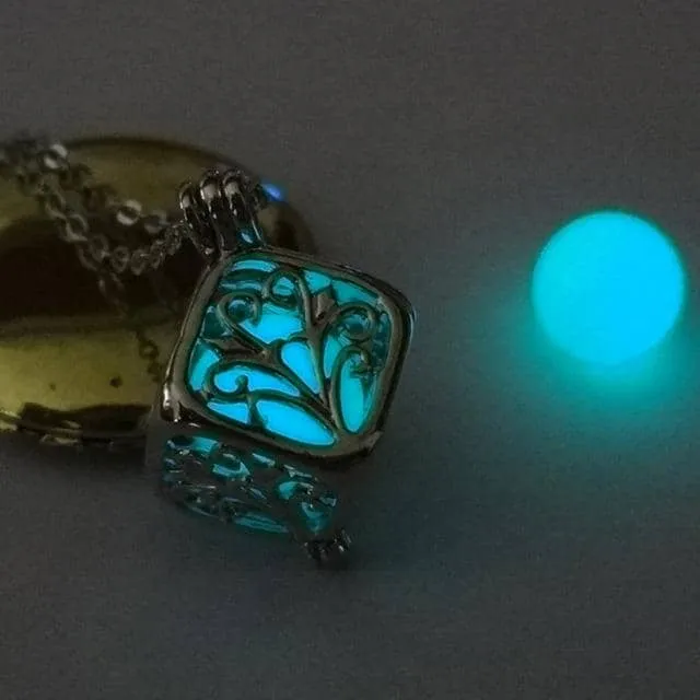 Tree Of Life Luminous Cube Necklace