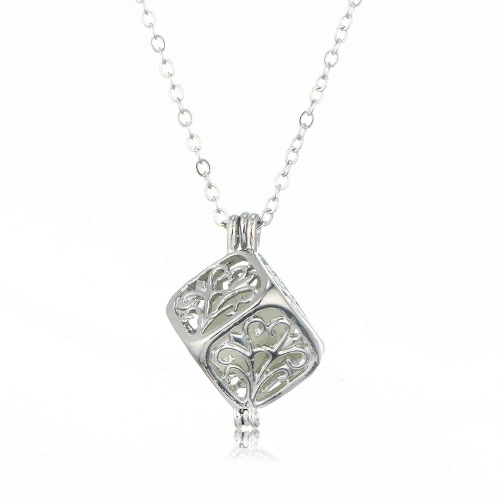 Tree Of Life Luminous Cube Necklace