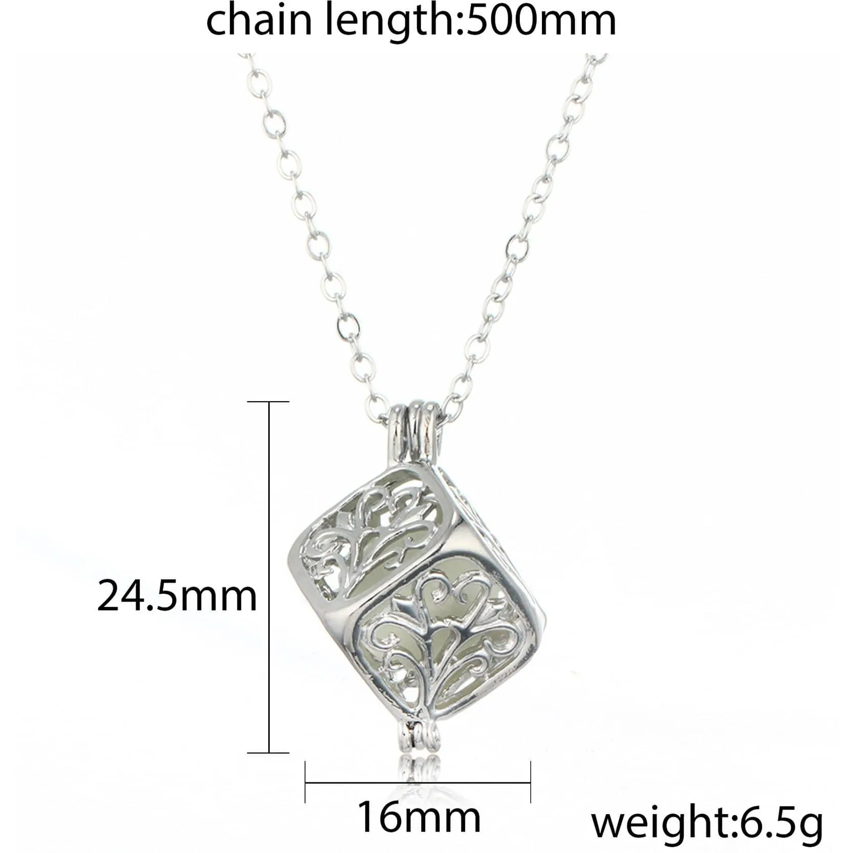 Tree Of Life Luminous Cube Necklace