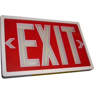 Tritium Exit Sign Single Face Red/White 20 Year