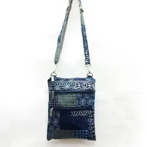 UAKISS  -  Small Sling Crossbody Messenger Bag for Women Bohemian Hippie Hobo Bags Cotton Canvas Double Zipper Bag Women Lady Shoulder Bags