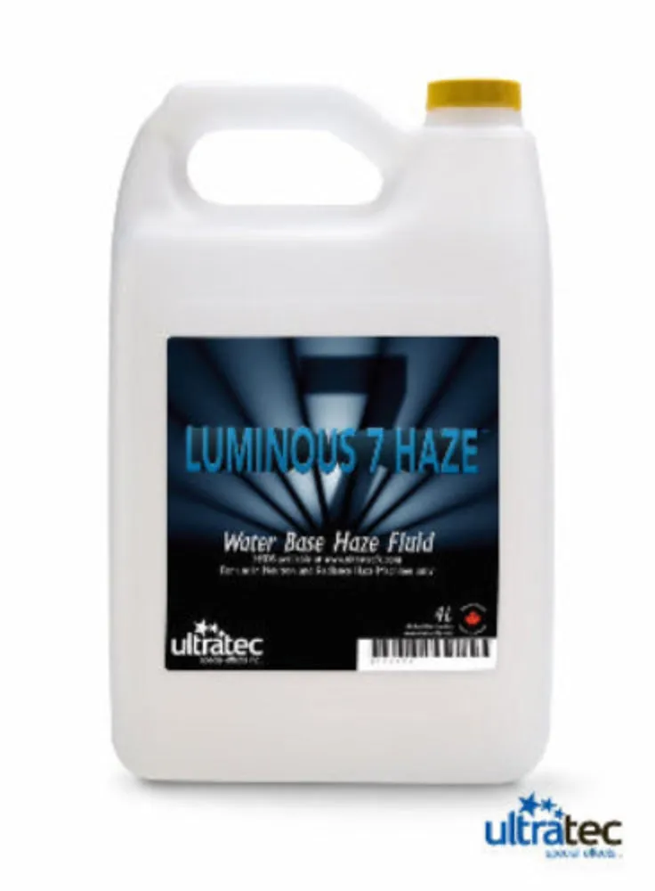 ULTRATEC FX LUMINOUS 7 WATER BASED HAZE FLUID (FOR THE RADIANCE HAZER) - 4L