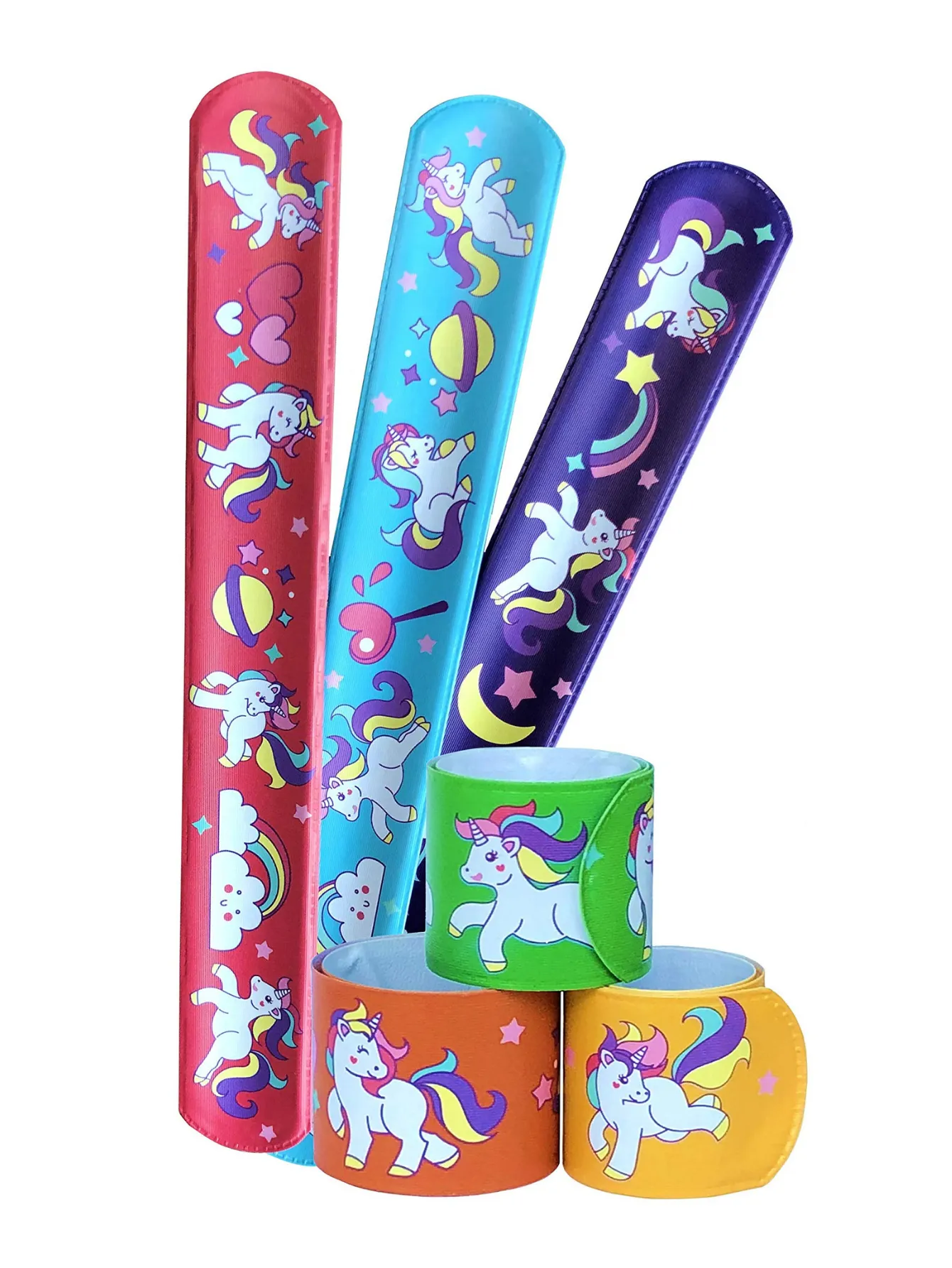 Unicorn Gifts for Girls - Unicorn Drawstring Backpack/Makeup Bag/Bracelet/Necklace/Hair Ties/Keychain/Sticker (Catch the Shine 4)