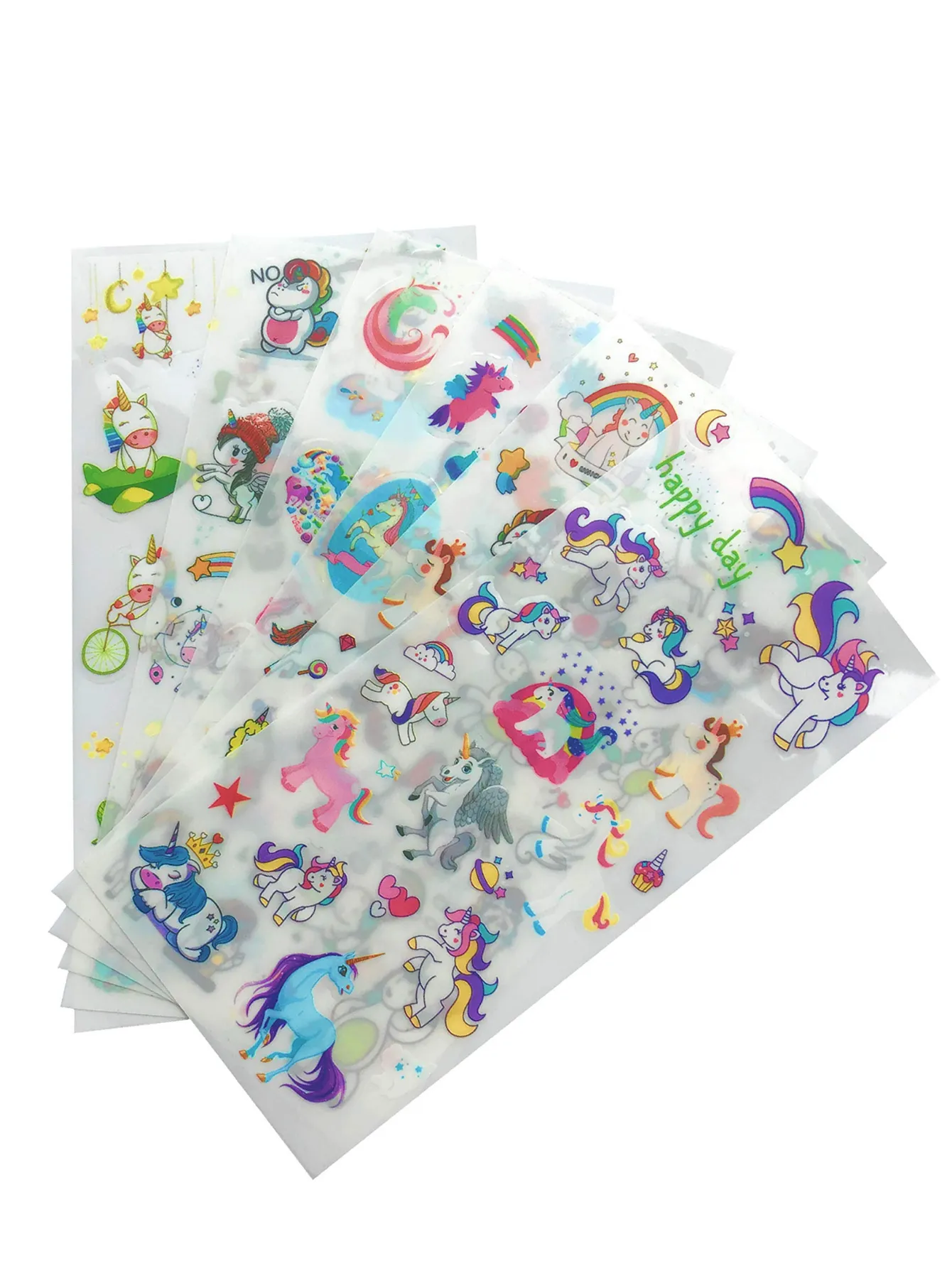 Unicorn Gifts for Girls - Unicorn Drawstring Backpack/Makeup Bag/Bracelet/Necklace/Hair Ties/Keychain/Sticker (Catch the Shine 4)