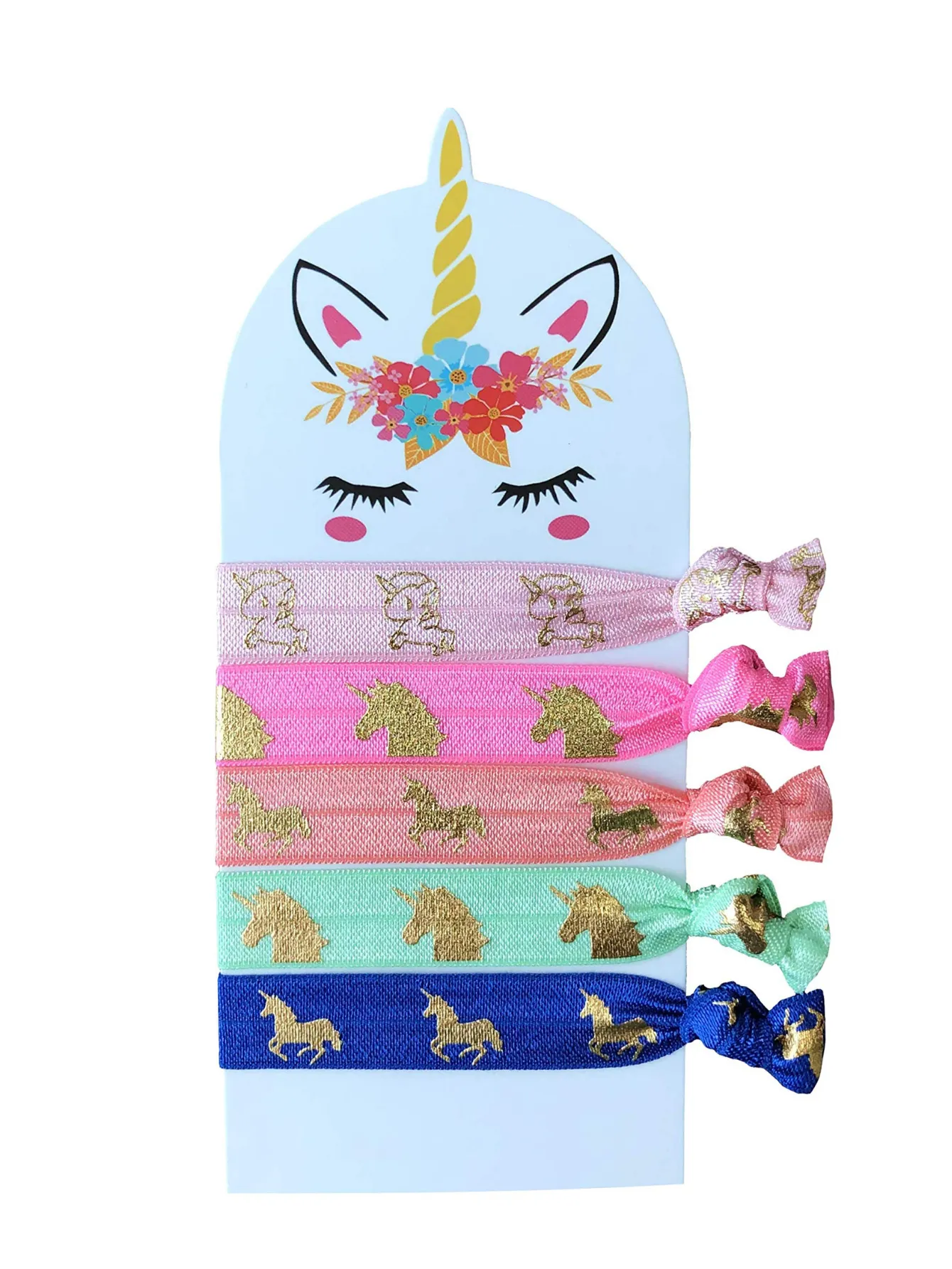 Unicorn Gifts for Girls - Unicorn Drawstring Backpack/Makeup Bag/Bracelet/Necklace/Hair Ties/Keychain/Sticker (Catch the Shine 4)