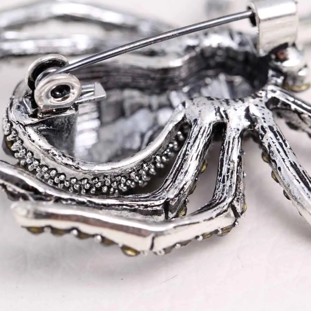 Unique Black Queen Spider Brooch