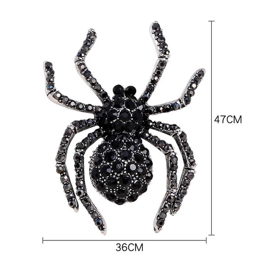 Unique Black Queen Spider Brooch