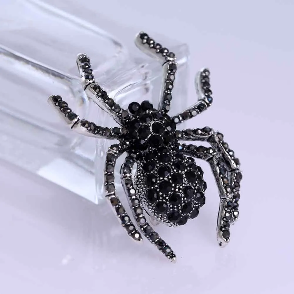 Unique Black Queen Spider Brooch