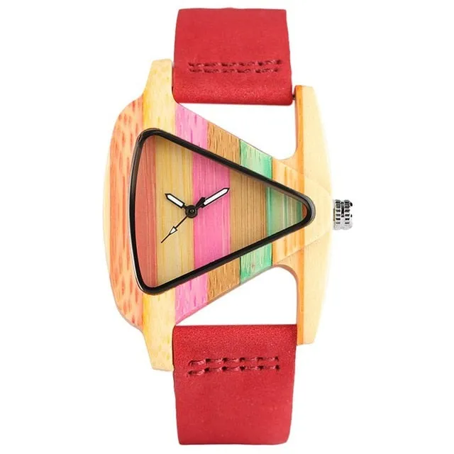 Unique Colourful Wood Watch