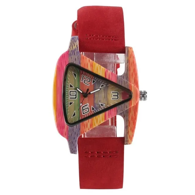 Unique Colourful Wood Watch