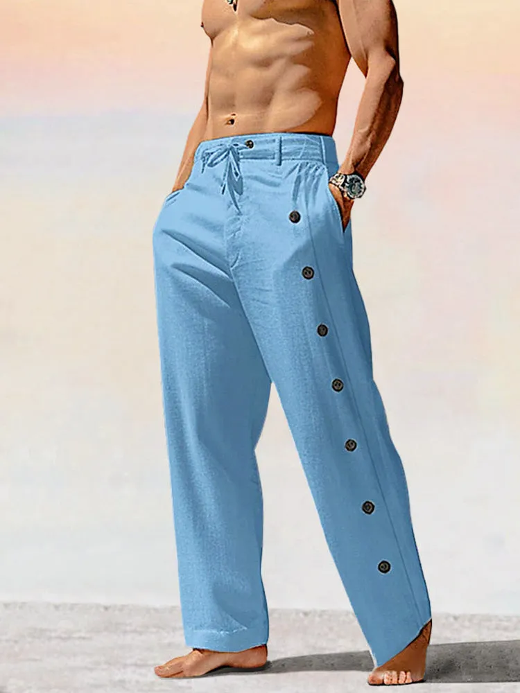 Unique Cotton Linen Relaxed Pants
