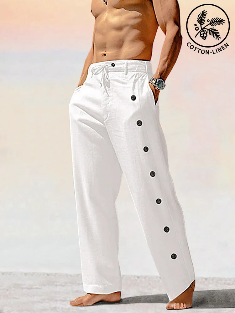 Unique Cotton Linen Relaxed Pants