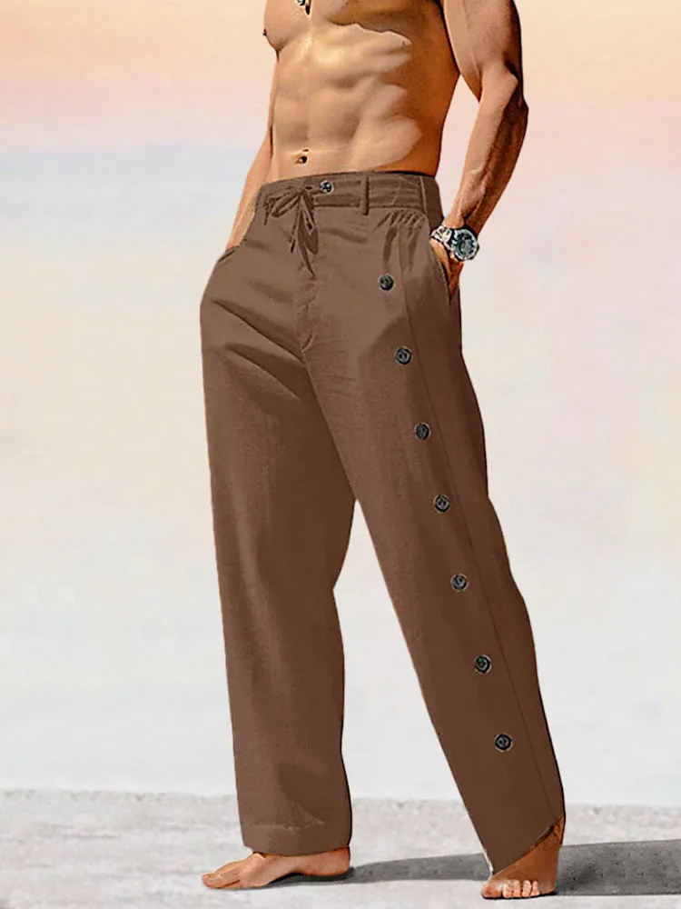 Unique Cotton Linen Relaxed Pants