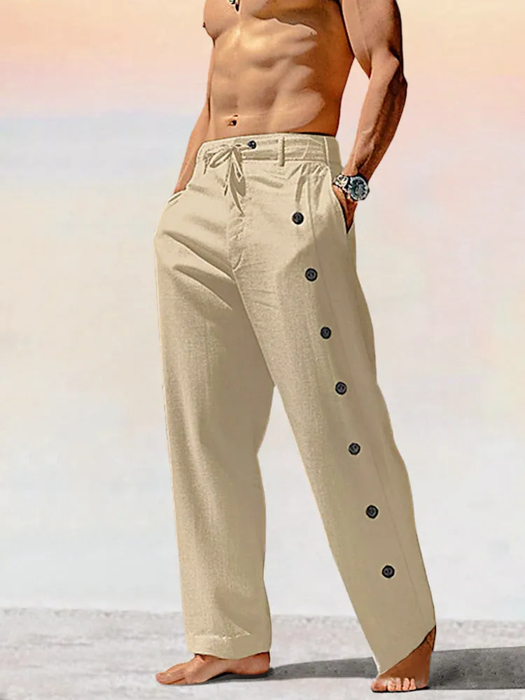 Unique Cotton Linen Relaxed Pants