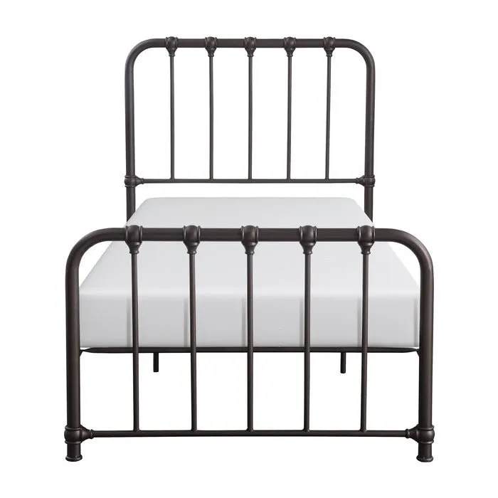 Unique Dark Bronze Metal Platform Bed