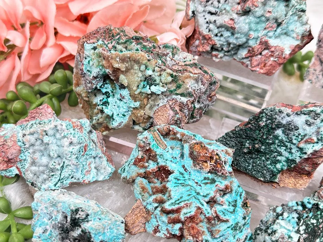 Unique Druzy Chrysocolla Malachite