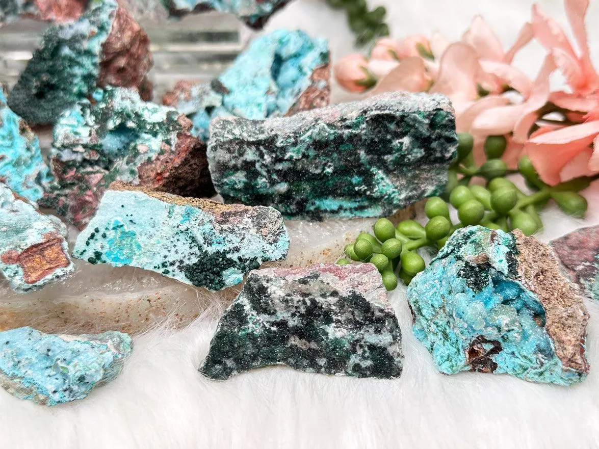 Unique Druzy Chrysocolla Malachite