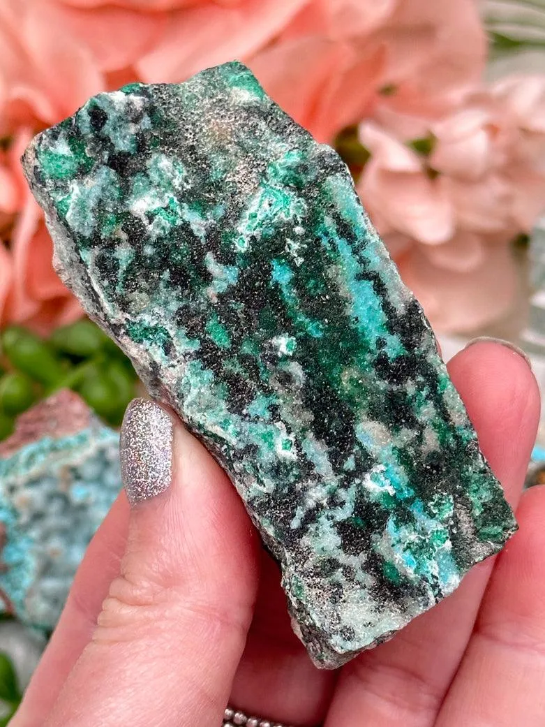 Unique Druzy Chrysocolla Malachite