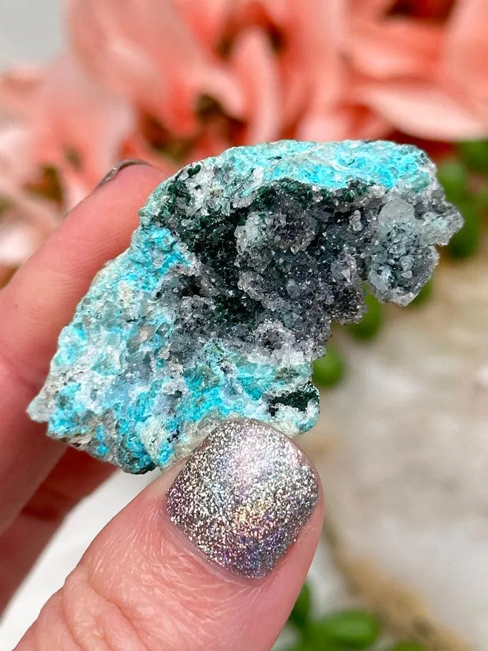 Unique Druzy Chrysocolla Malachite