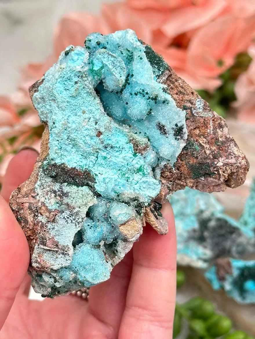 Unique Druzy Chrysocolla Malachite
