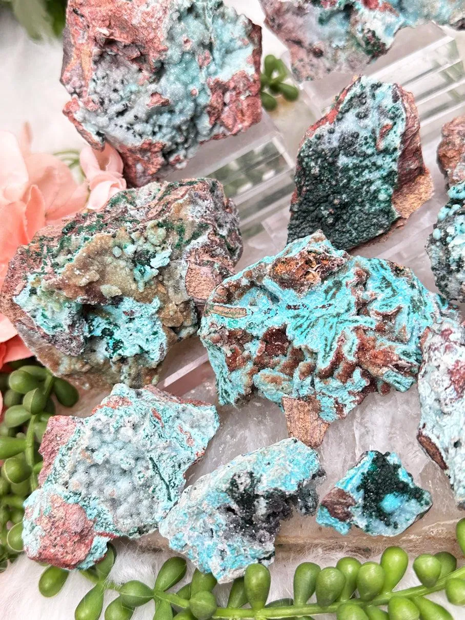 Unique Druzy Chrysocolla Malachite